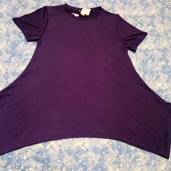 #25 NWT Purple Spandex-Like Top - Picture 3 of 3